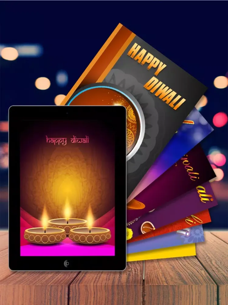Happy Diwali - Diwali Wishes And 20+ Cards iPad  Screenshots