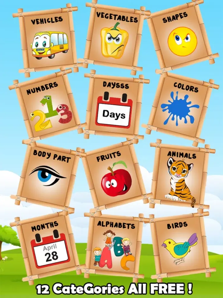 Capturas de pantalla de Kids Educational Flashcards - Free Flashcards For Babies To Learn First Words With Sounds iPad 