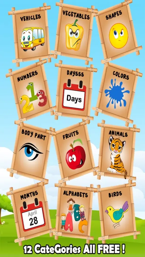 Capturas de pantalla de Kids Educational Flashcards - Free Flashcards For Babies To Learn First Words With Sounds