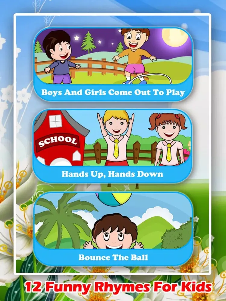 Captures d'écran de Kindergarten Nursery Rhymes - Collection Of Popular Rhymes For Preschooler iPad 