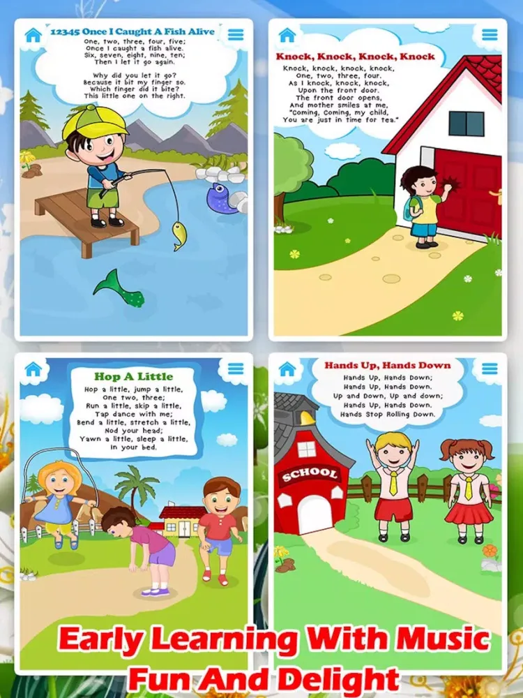 Captures d'écran de Kindergarten Nursery Rhymes - Collection Of Popular Rhymes For Preschooler iPad 