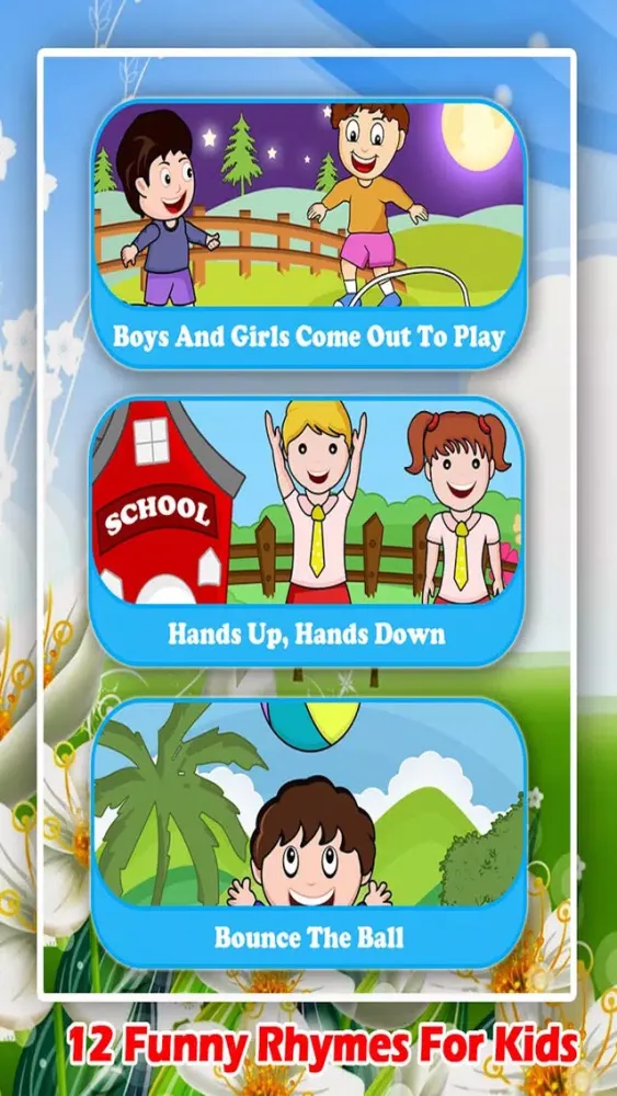 Captures d'écran de Kindergarten Nursery Rhymes - Collection Of Popular Rhymes For Preschooler
