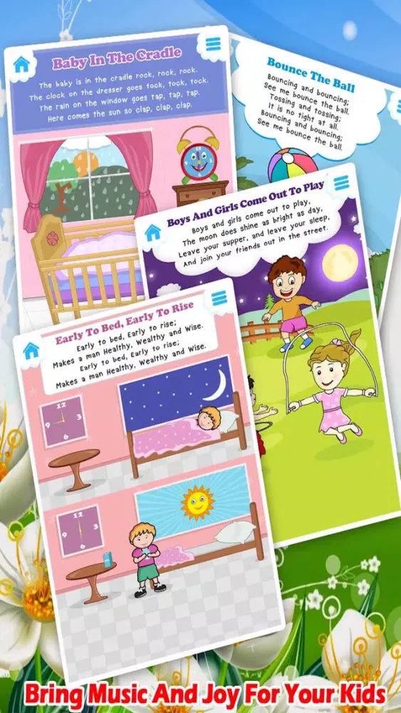 Captures d'écran de Kindergarten Nursery Rhymes - Collection Of Popular Rhymes For Preschooler