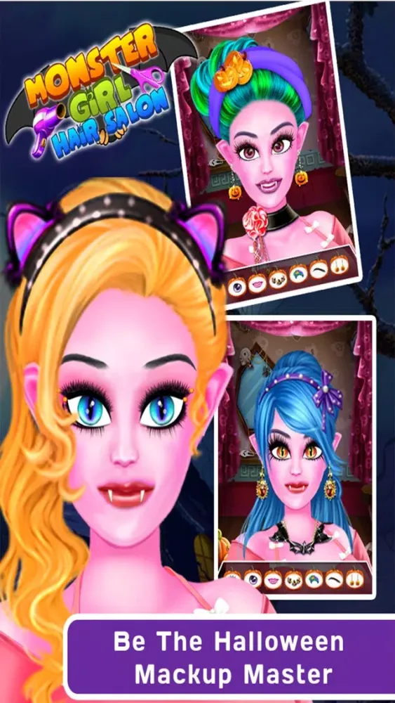 Tangkapan skrin Monster Girl Hair Salon - Crazy Girl Hair Fashion