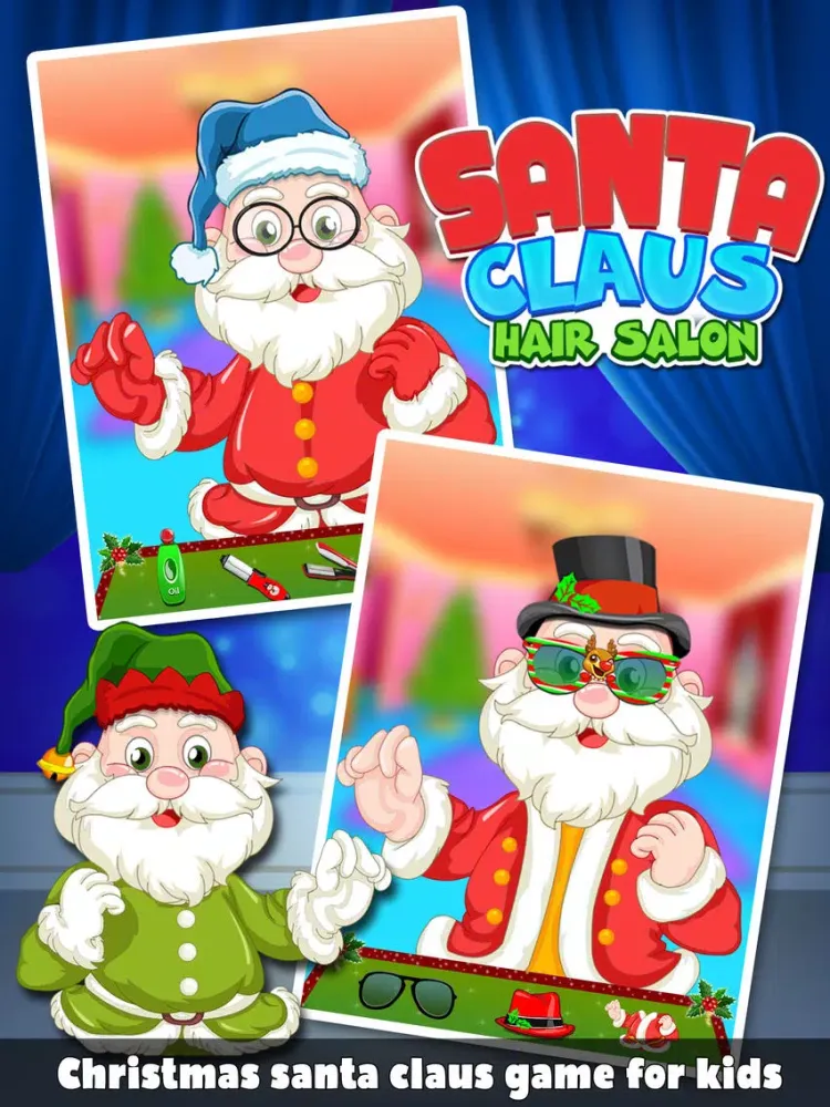 Capturas de tela do Santa Claus Hair Salon - Christmas Gift iPad 