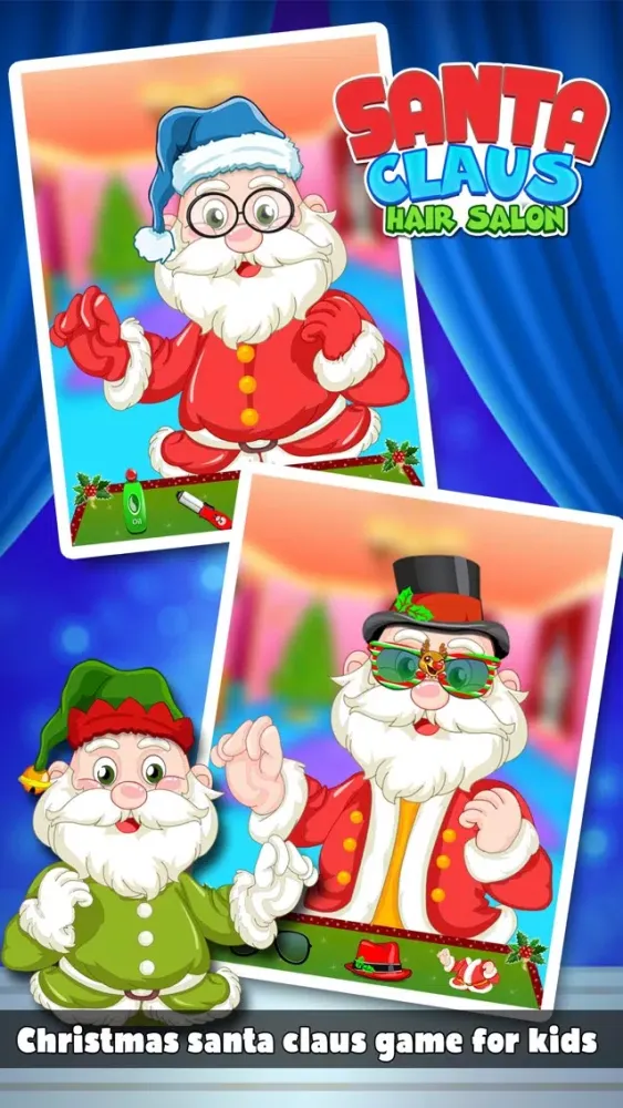 Capturas de tela do Santa Claus Hair Salon - Christmas Gift