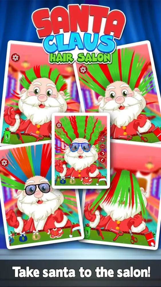 Capturas de tela do Santa Claus Hair Salon - Christmas Gift