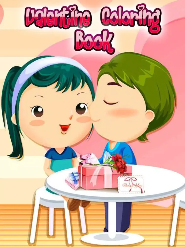 Capturas de pantalla de Valentine Coloring Book - Kids Love Coloring Book iPad 