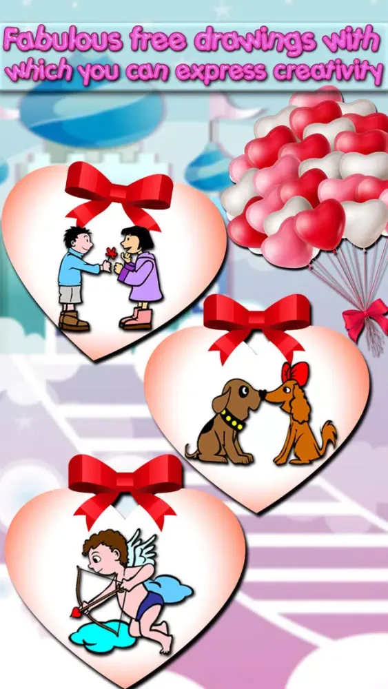Capturas de pantalla de Valentine Coloring Book - Kids Love Coloring Book
