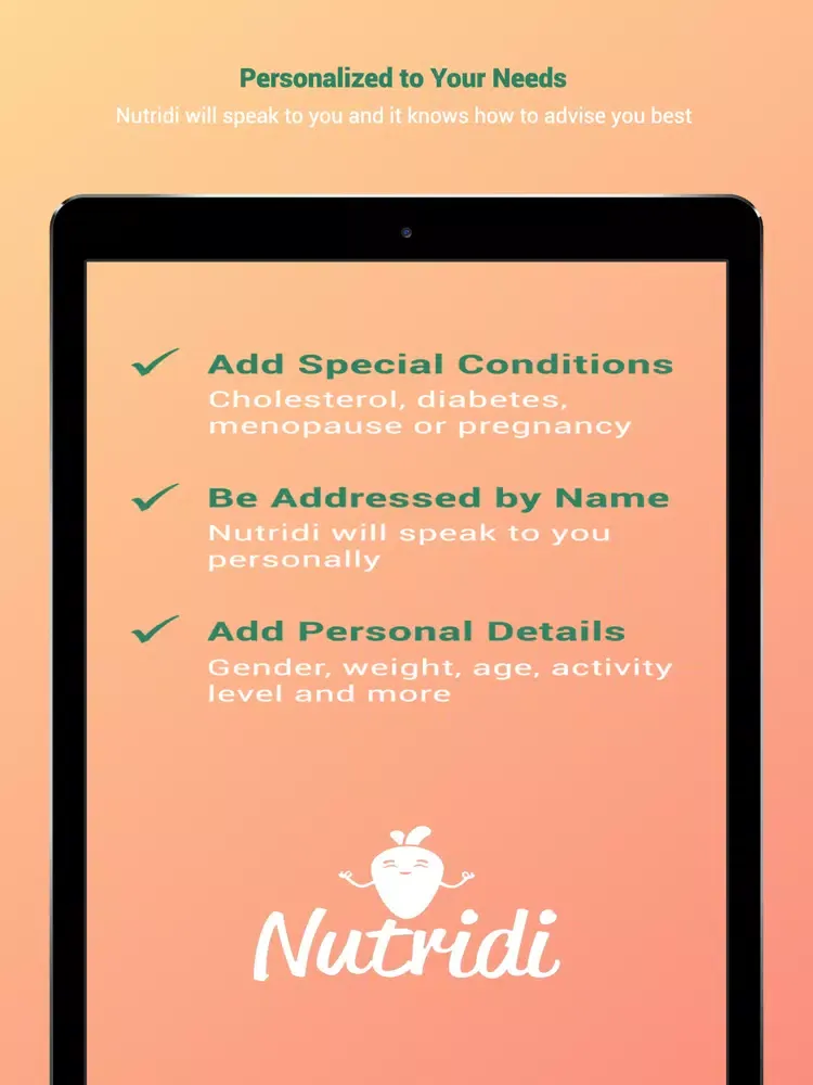 Nutridi - Mind Your Food iPad  سکرین شاٹس