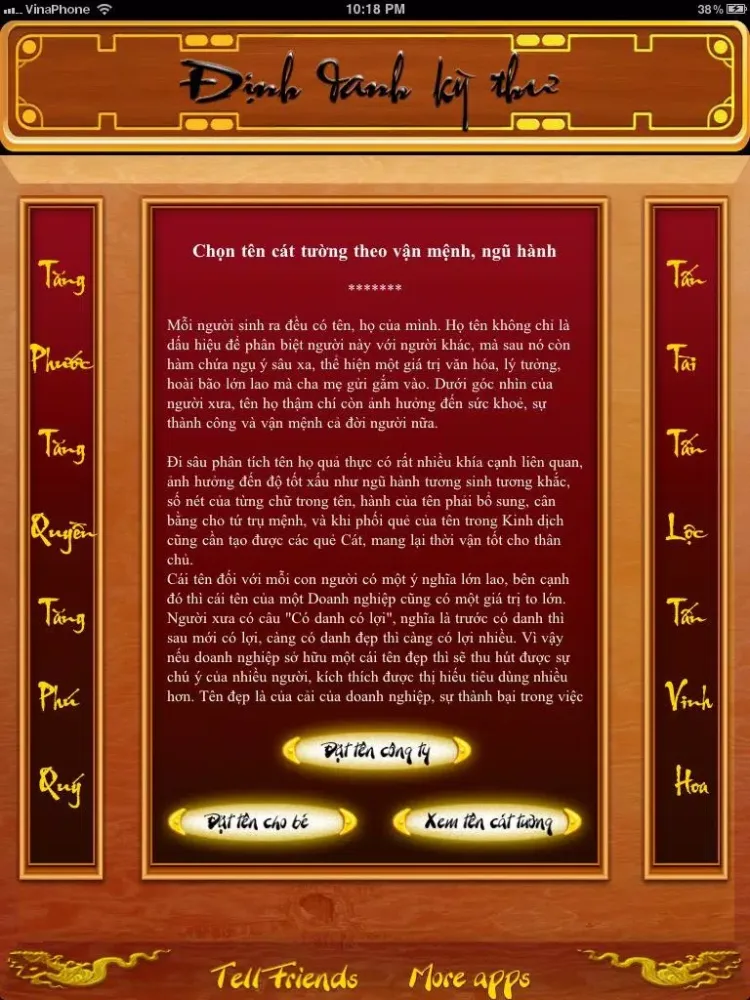 Capturas de tela do Định Danh Kỳ Thư HD iPad 