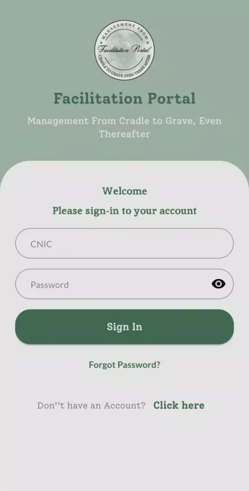 Facilitation Portal Screenshots