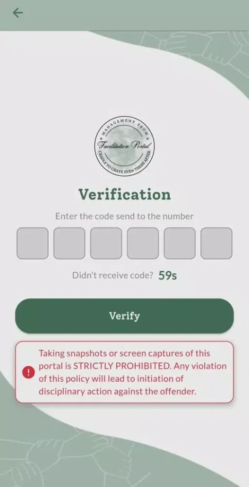 Facilitation Portal Screenshots