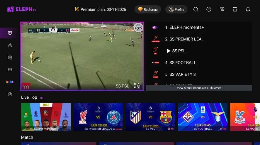 ElephTV - Free Live Sports TV & Movie Screenshots