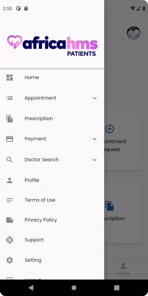 AfricaHMS for Patients Screenshots