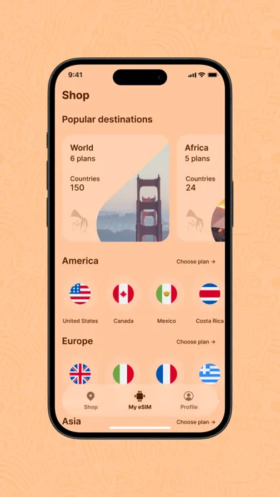 Africa E-SIM স্ক্রিনশট