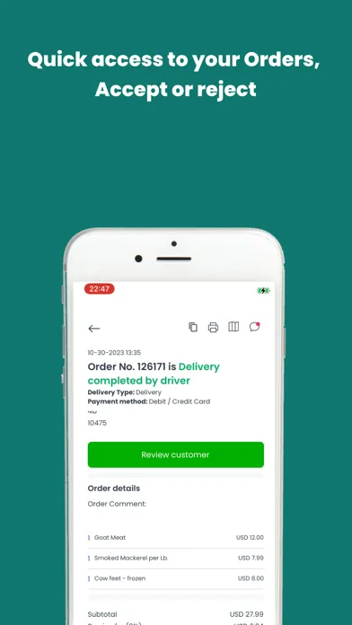 Ảnh chụp màn hình của Dishout for Merchants
