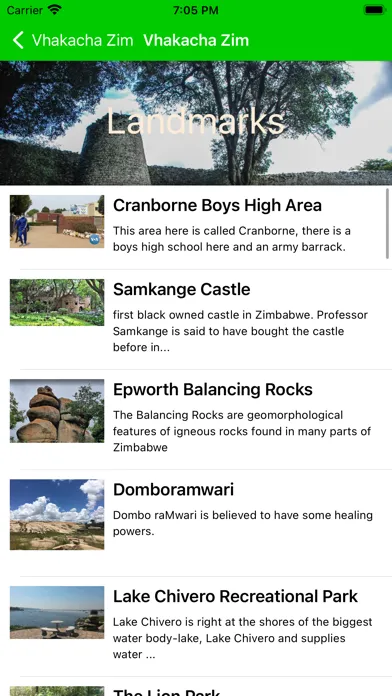 Captures d'écran de Vhakacha Visit Zimbabwe