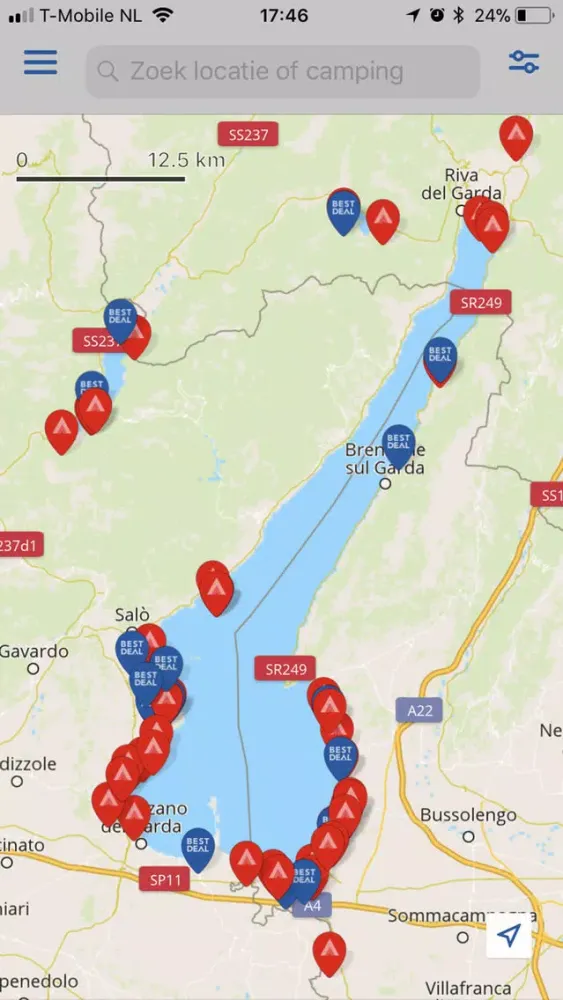 Zrzuty ekranu CampingApp Nederlands