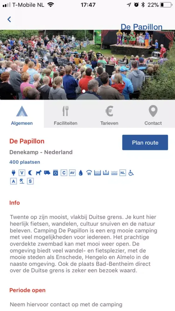 Zrzuty ekranu CampingApp Nederlands