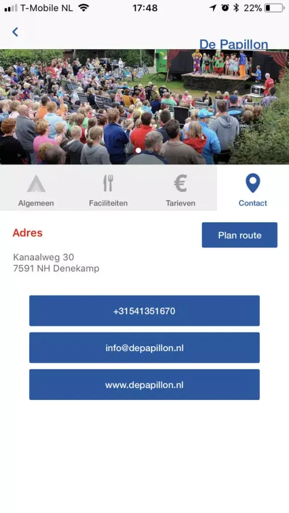 Zrzuty ekranu CampingApp Nederlands