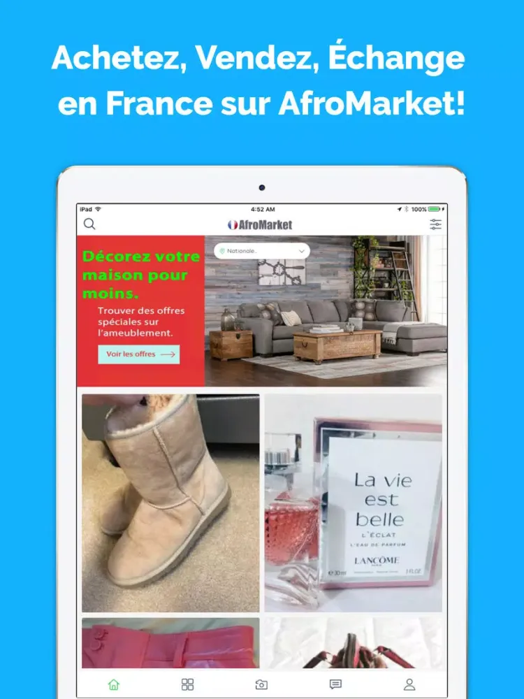 Ảnh chụp màn hình của AfroMarket France iPad 