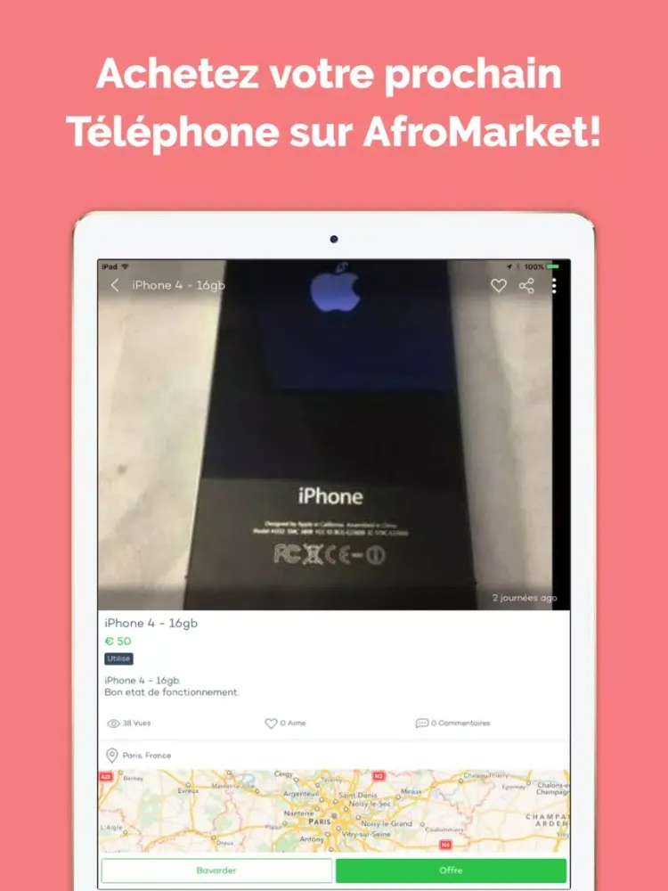 Ảnh chụp màn hình của AfroMarket France iPad 