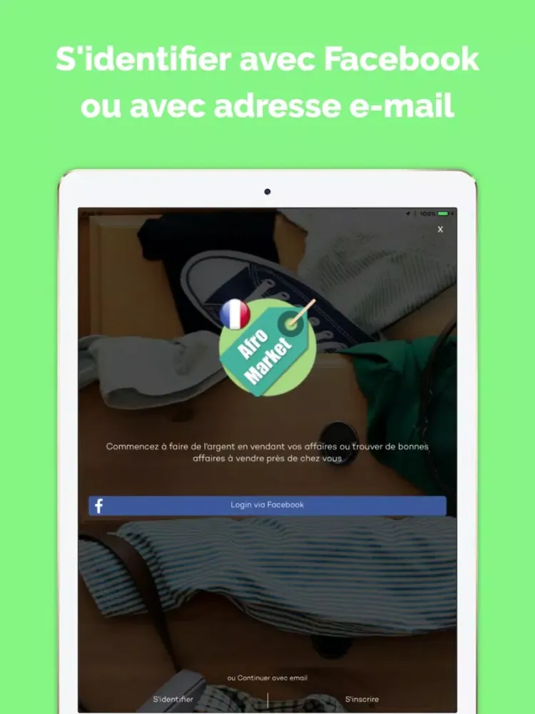 Ảnh chụp màn hình của AfroMarket France iPad 