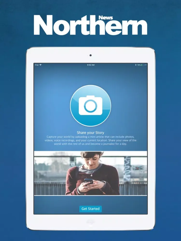Capturas de tela do Northern News iPad 
