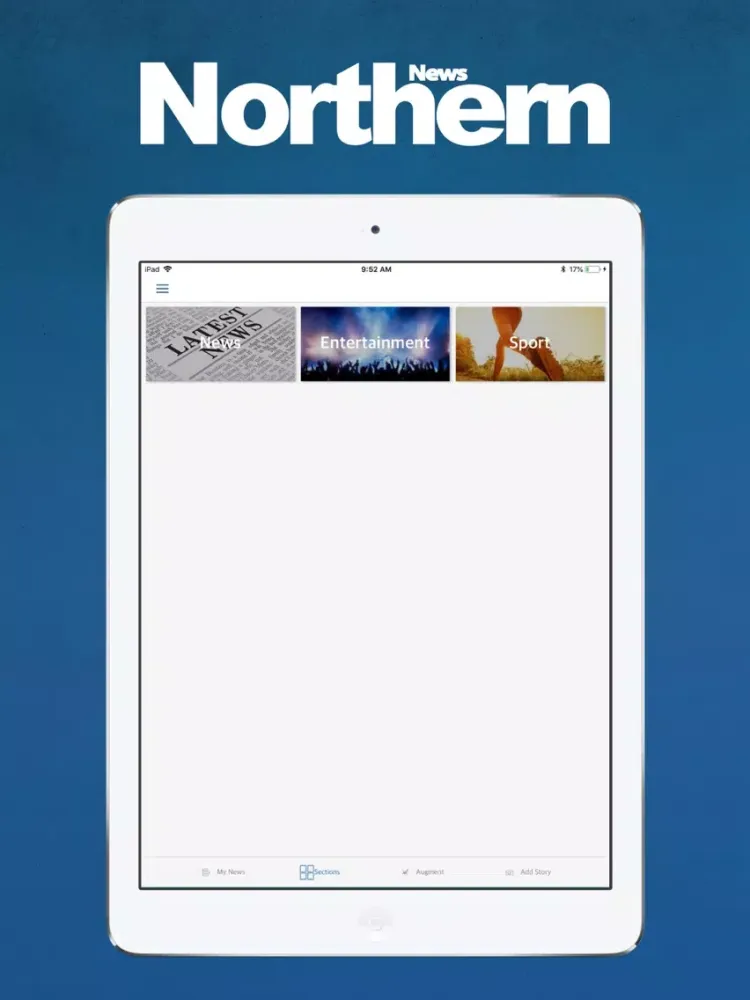 Capturas de tela do Northern News iPad 