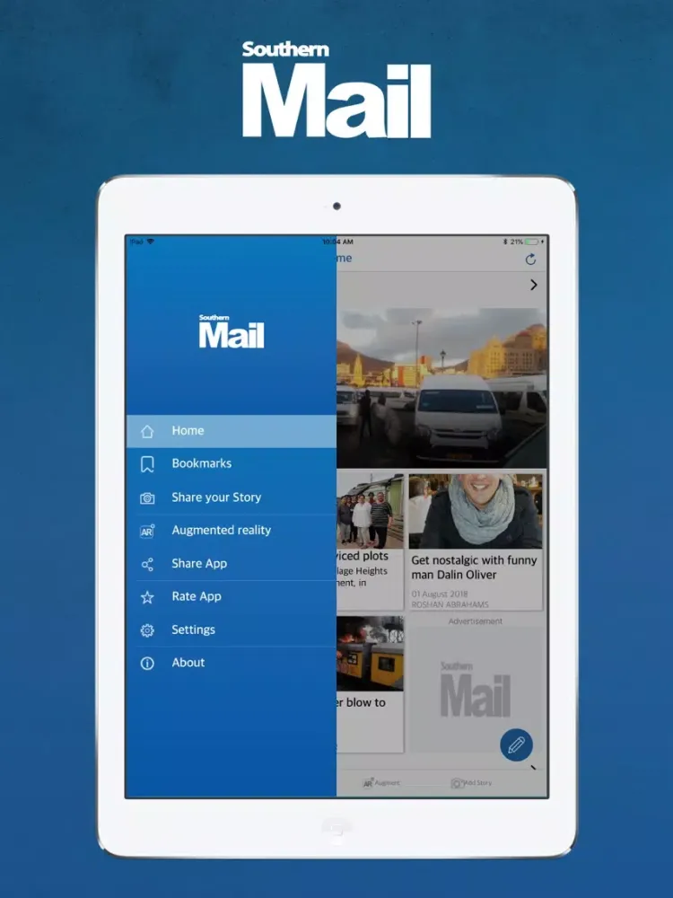 Capturas de tela do Southern Mail iPad 