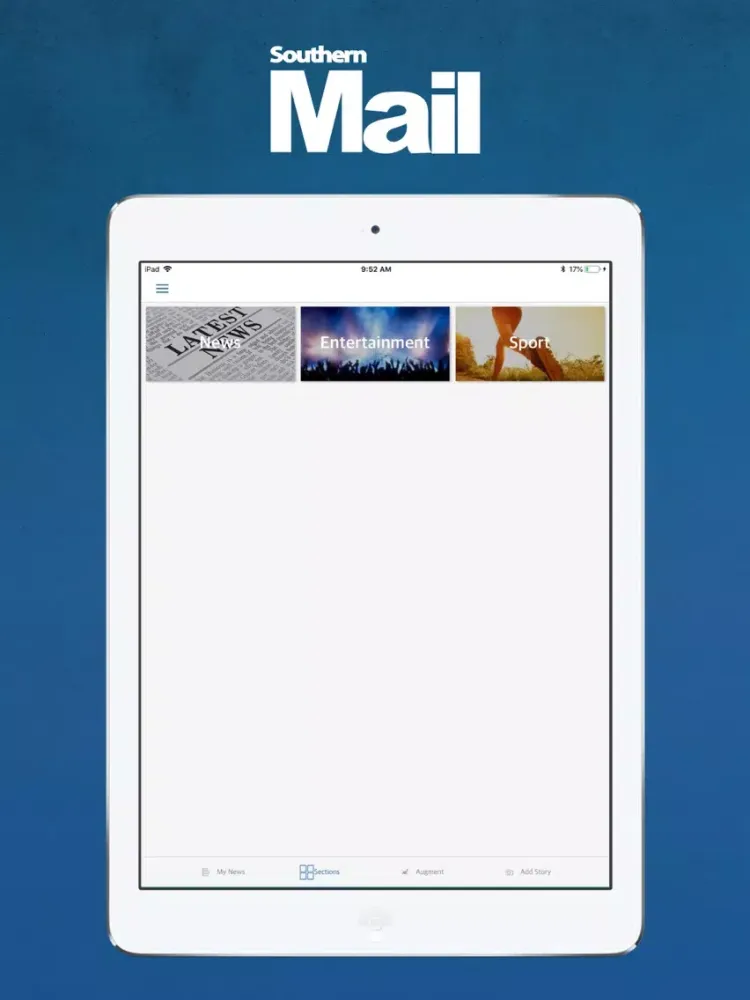 Capturas de tela do Southern Mail iPad 