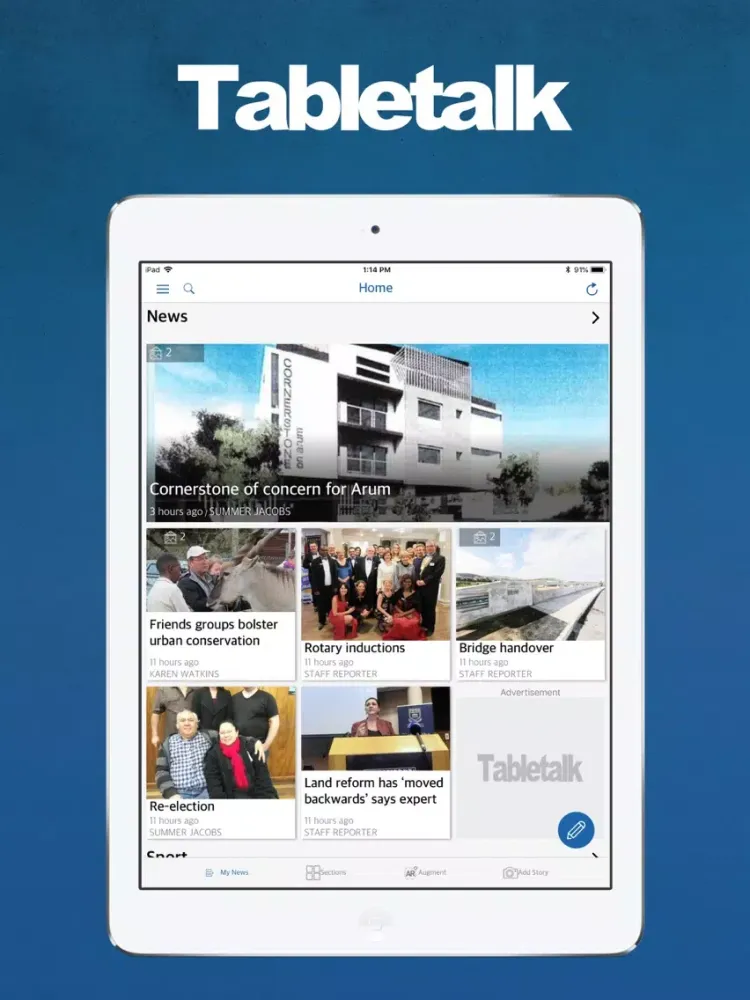Ảnh chụp màn hình của Tabletalk South Africa iPad 