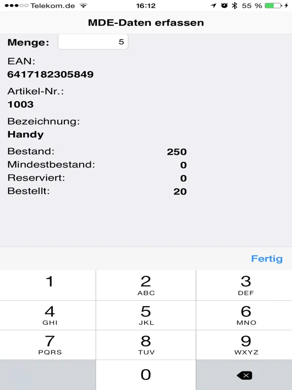 Screenshot di AFS mobile scan iPad 