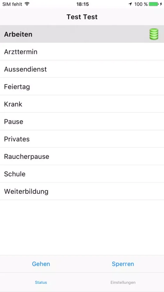 Zeiterfassung Mobil Screenshots