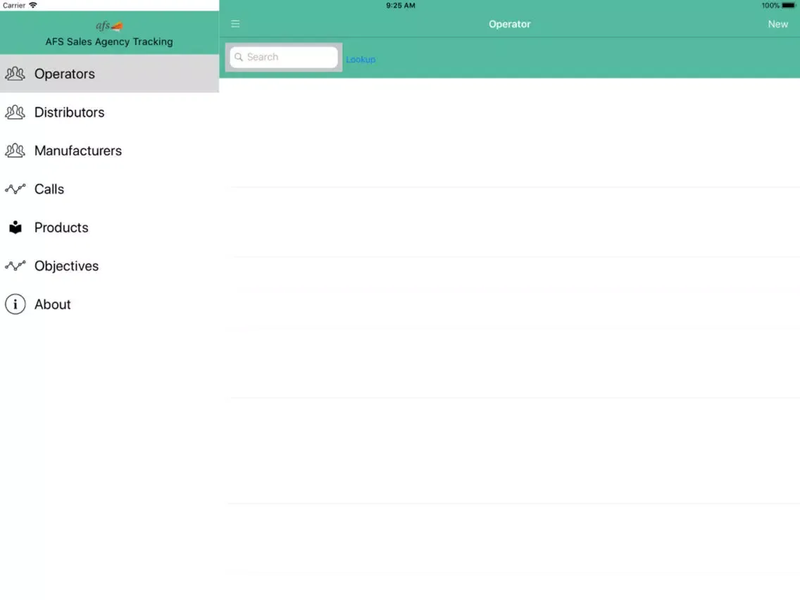 AFS Sales Agency Tracking iPad  स्क्रीनशॉट