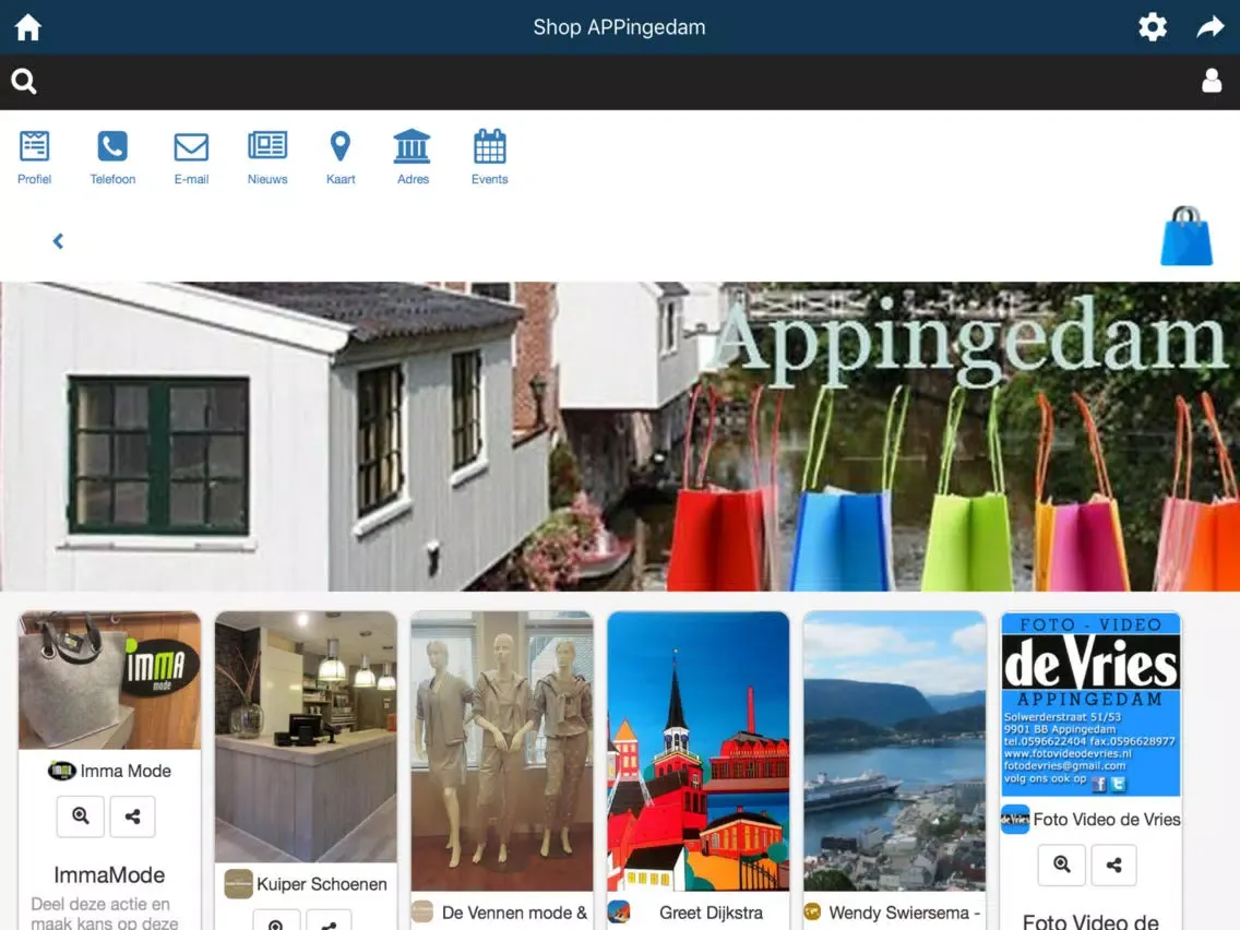 Capturas de tela do Shop Appingedam iPad 