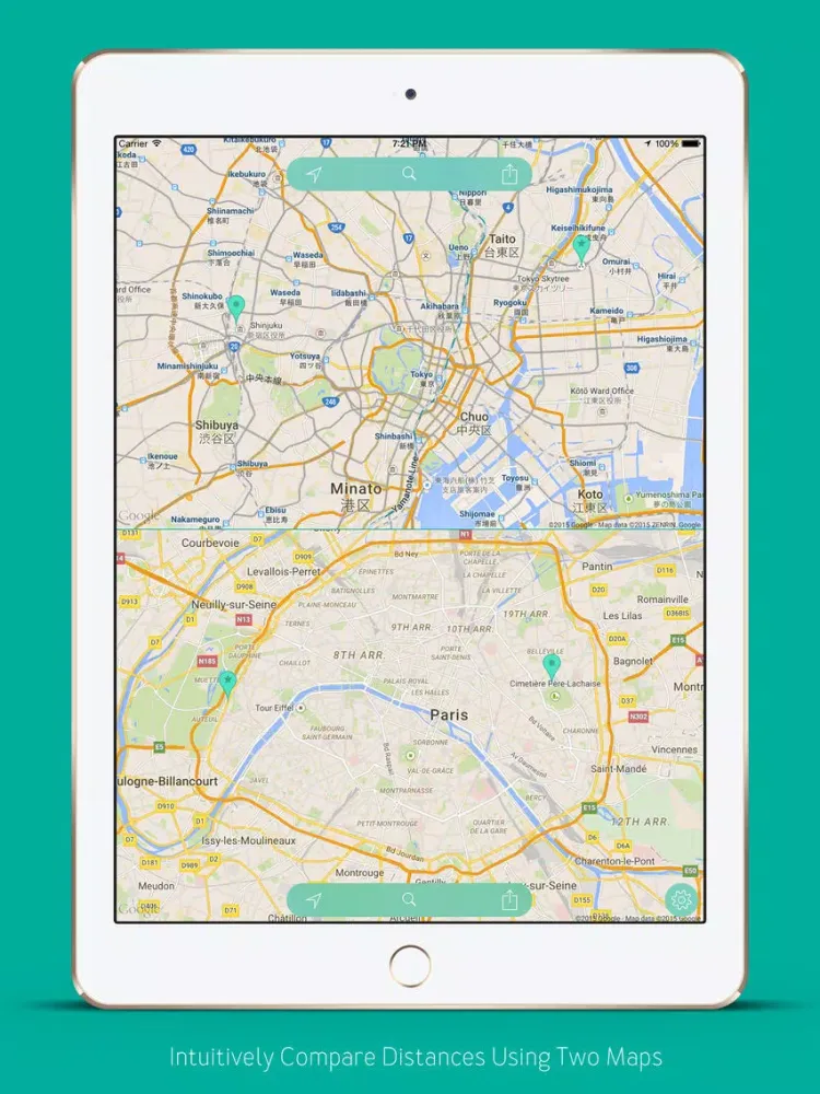 Zrzuty ekranu DoubleMap – Easily understand how far things are in unfamiliar places iPad 