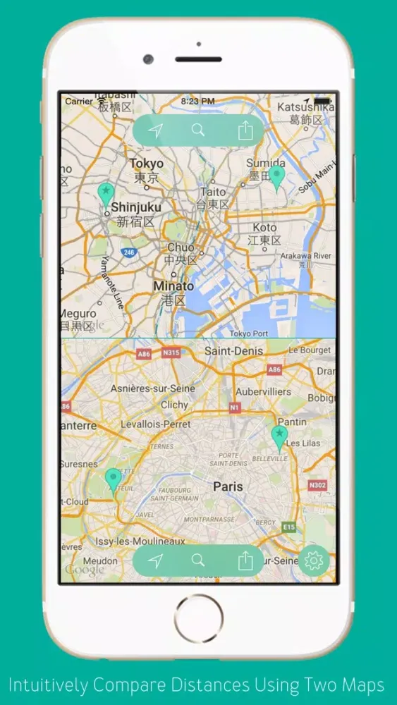 Zrzuty ekranu DoubleMap – Easily understand how far things are in unfamiliar places