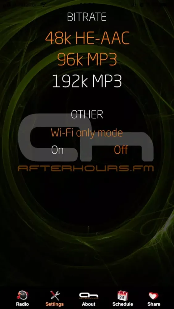 Screenshot di AH.FM