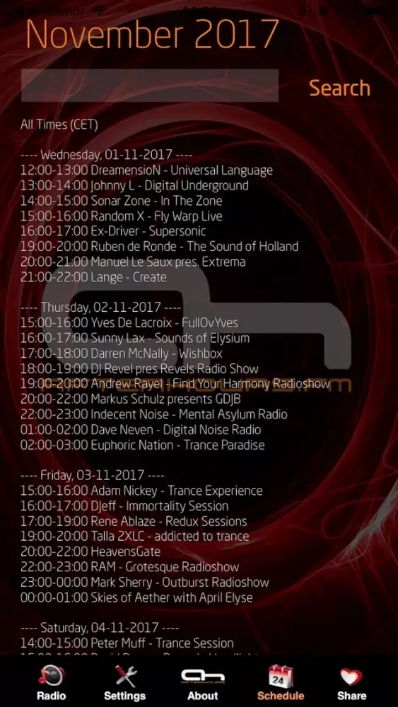 Screenshot di AH.FM