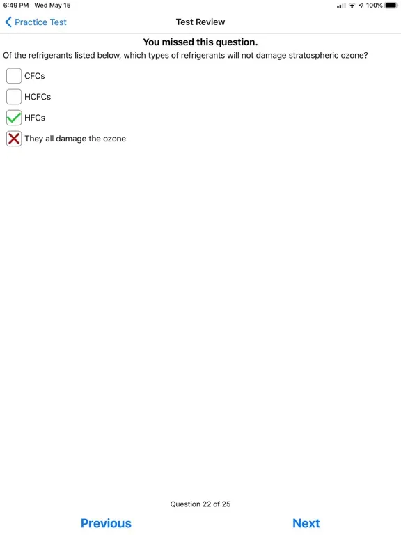 EPA 608 Practice iPad Screenshots