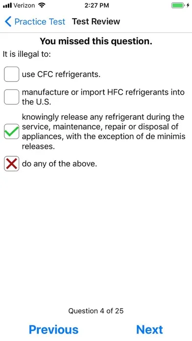 EPA 608 Practice Screenshots