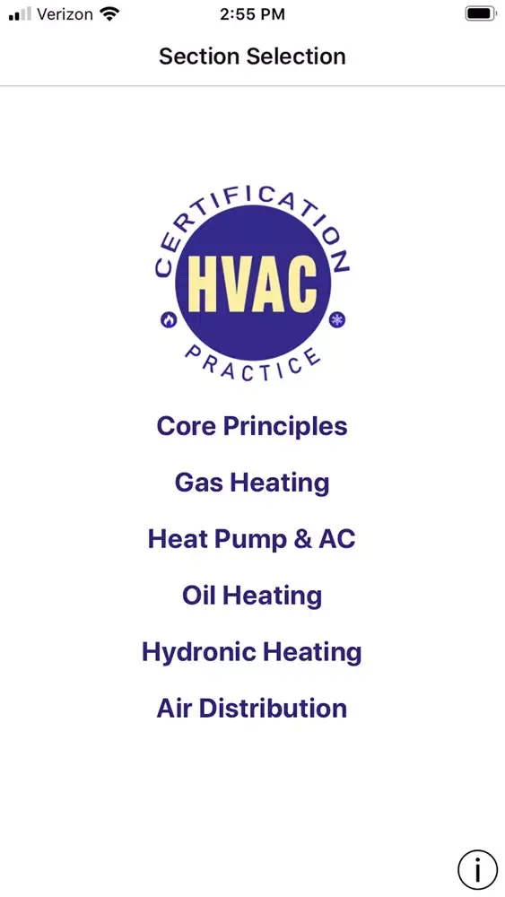 Tangkapan skrin HVAC Certification Practice