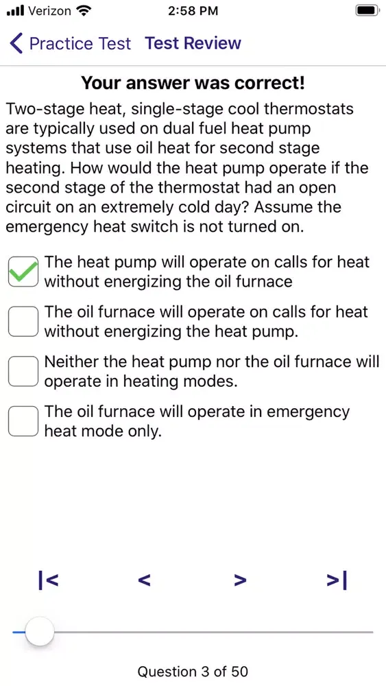 Tangkapan skrin HVAC Certification Practice