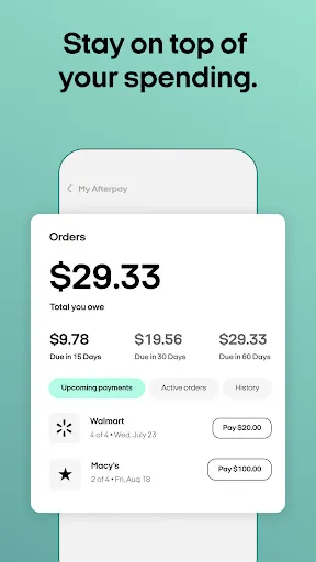Tangkapan layar Afterpay - Buy Now, Pay Later