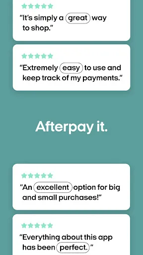 Tangkapan layar Afterpay - Buy Now, Pay Later