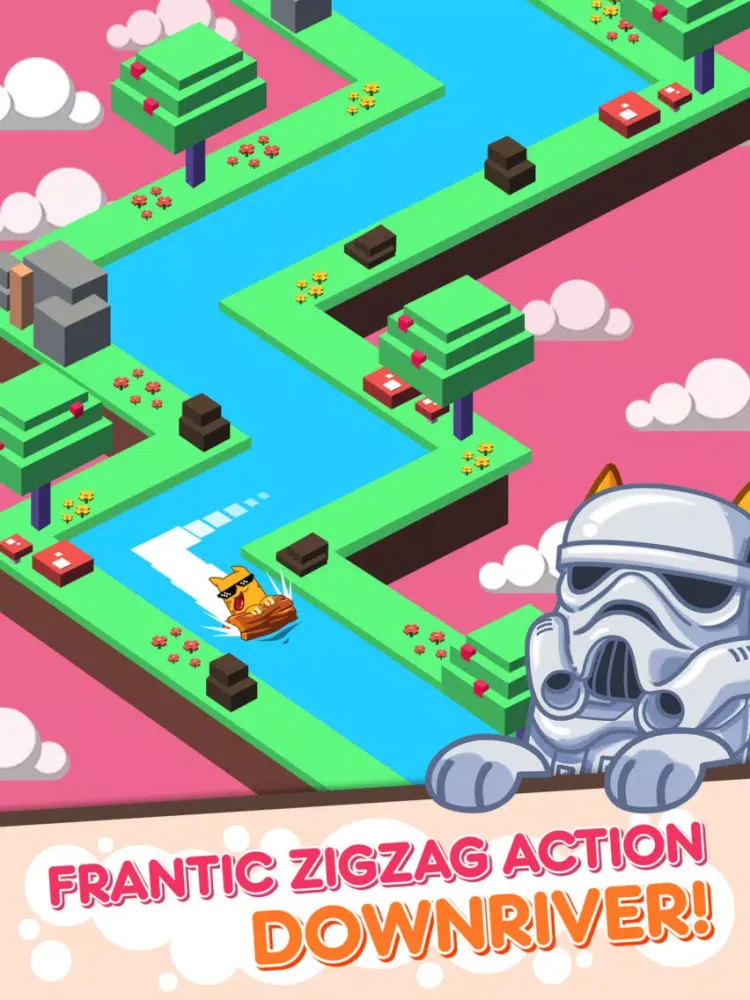 Tangkapan layar Splashy Cats: Endless Zigzag Arcade Water Game iPad 