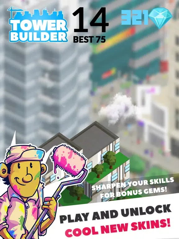 Ảnh chụp màn hình của Tower Builder! 3D Blocks Stack Arcade Game iPad 