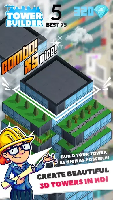 Ảnh chụp màn hình của Tower Builder! 3D Blocks Stack Arcade Game